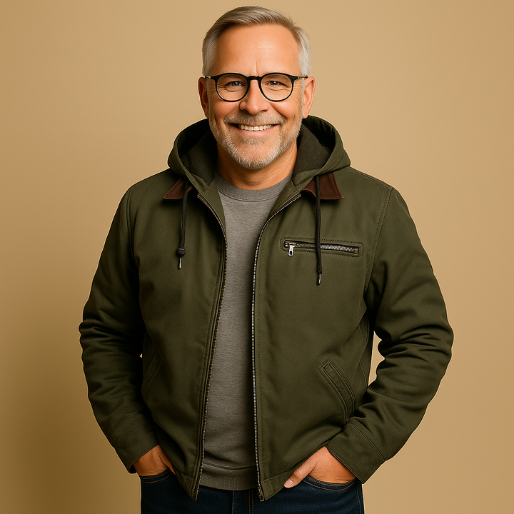 Giacca con Cappuccio e Chiusura a Zip