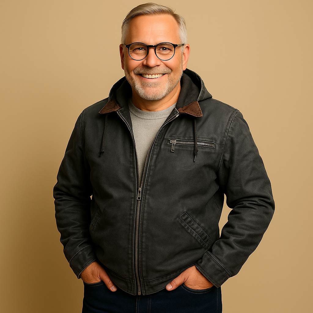 Giacca con Cappuccio e Chiusura a Zip