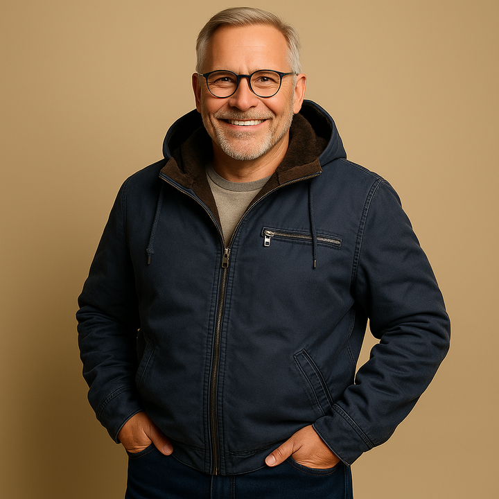 Giacca con Cappuccio e Chiusura a Zip