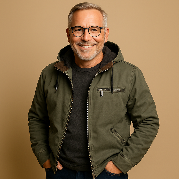 Giacca con Cappuccio e Chiusura a Zip