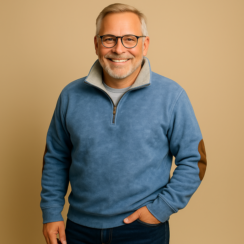 Pullover a Mezzo Zip