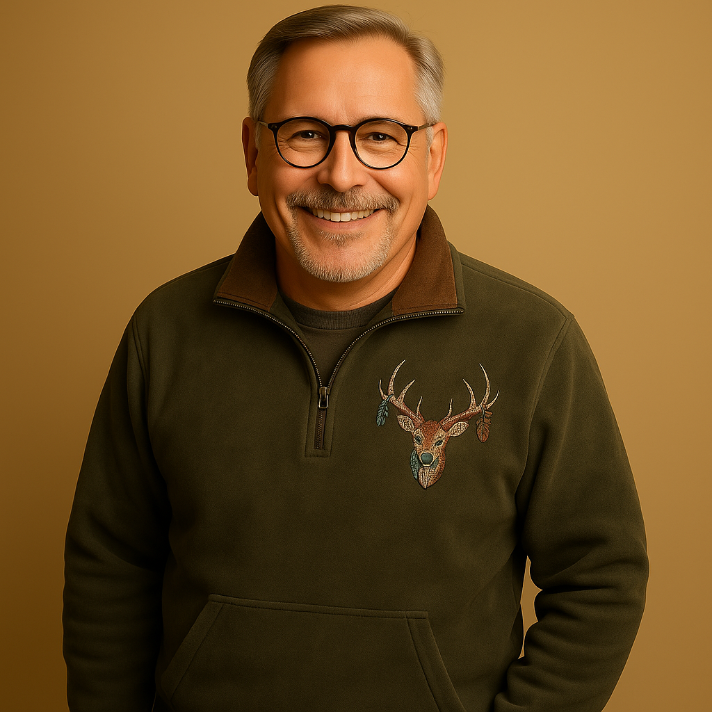 Pullover con Mezzo Zip