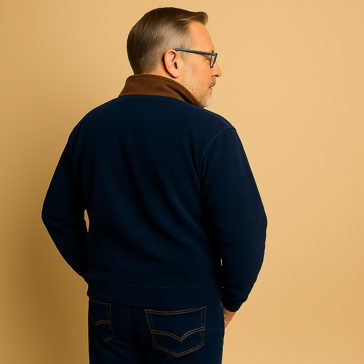 Pullover con Mezzo Zip