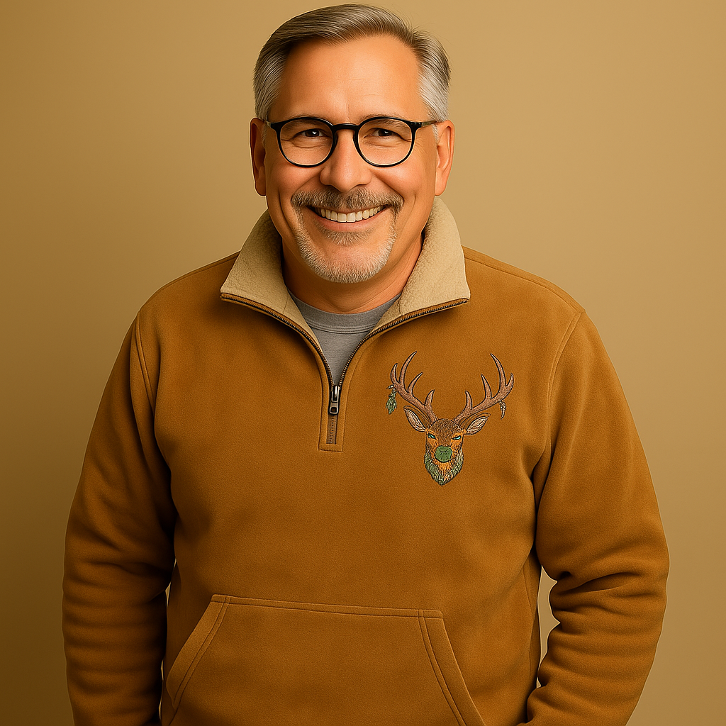 Pullover con Mezzo Zip