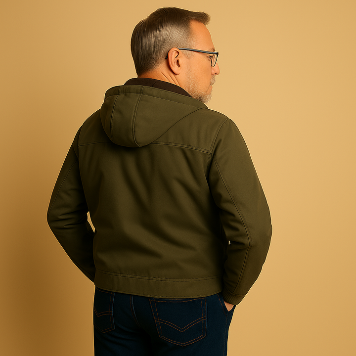 Giacca con Cappuccio e Chiusura a Zip