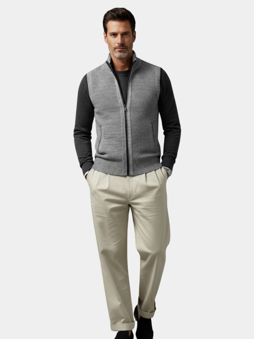 Viretti - Gilet Elegante con Zip Completa
