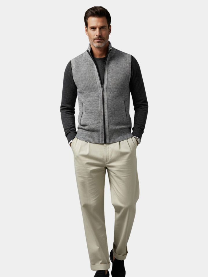 Viretti - Gilet Elegante con Zip Completa