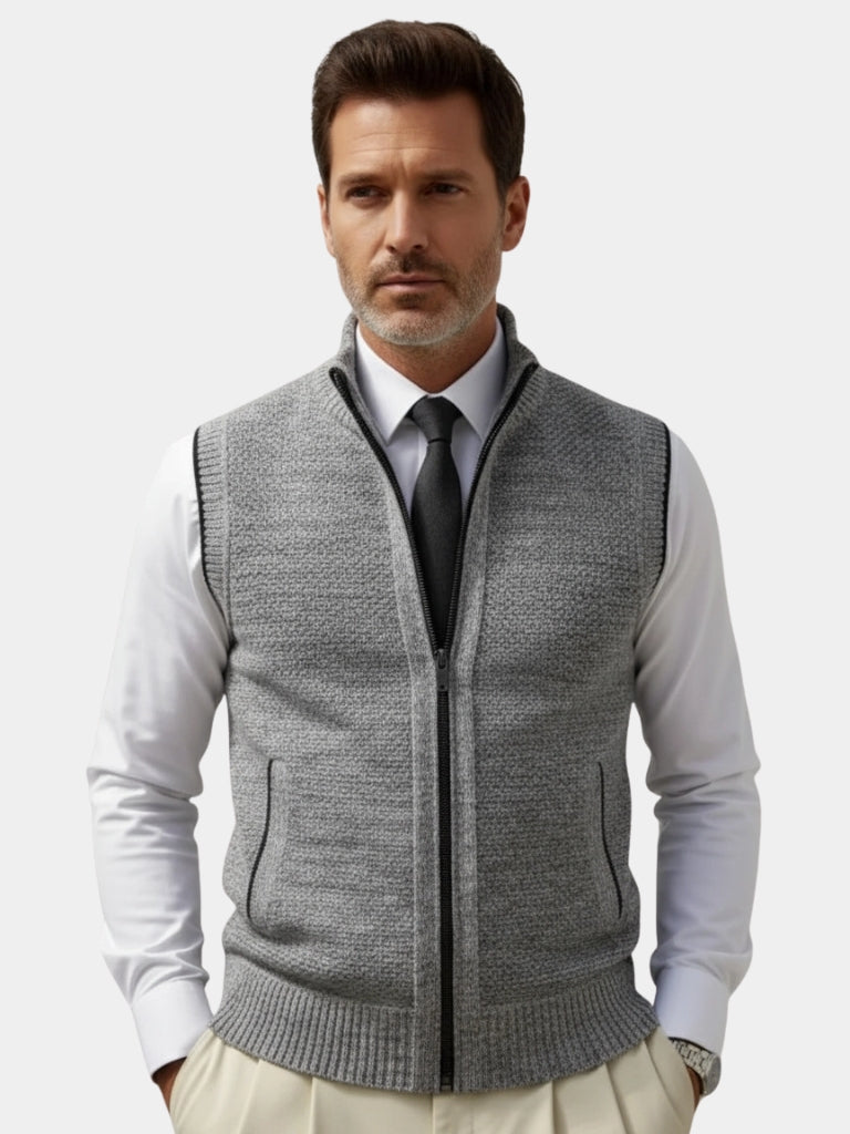 Viretti - Gilet Elegante con Zip Completa