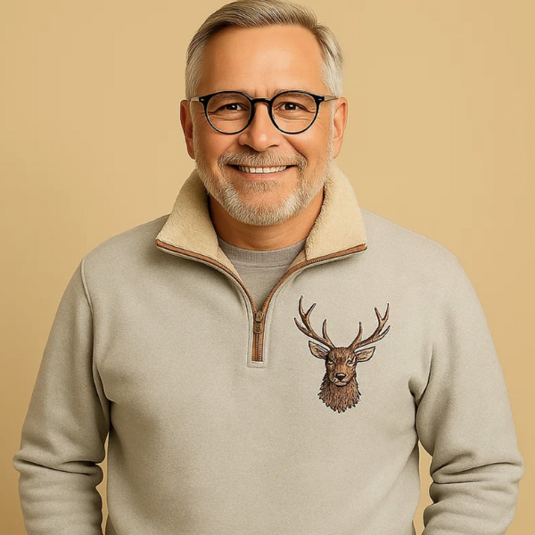 Pullover con Zip a Quarto