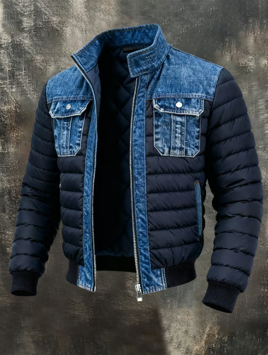 Giacca imbottita | Dettagli in denim raffinati