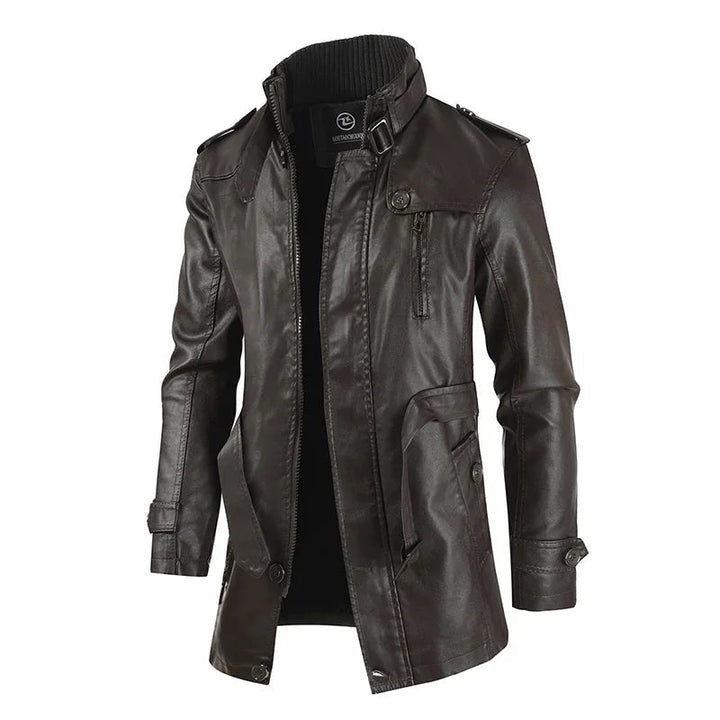 ANDRE™|GIACCA LUNGA ELEGANTE BIKER
